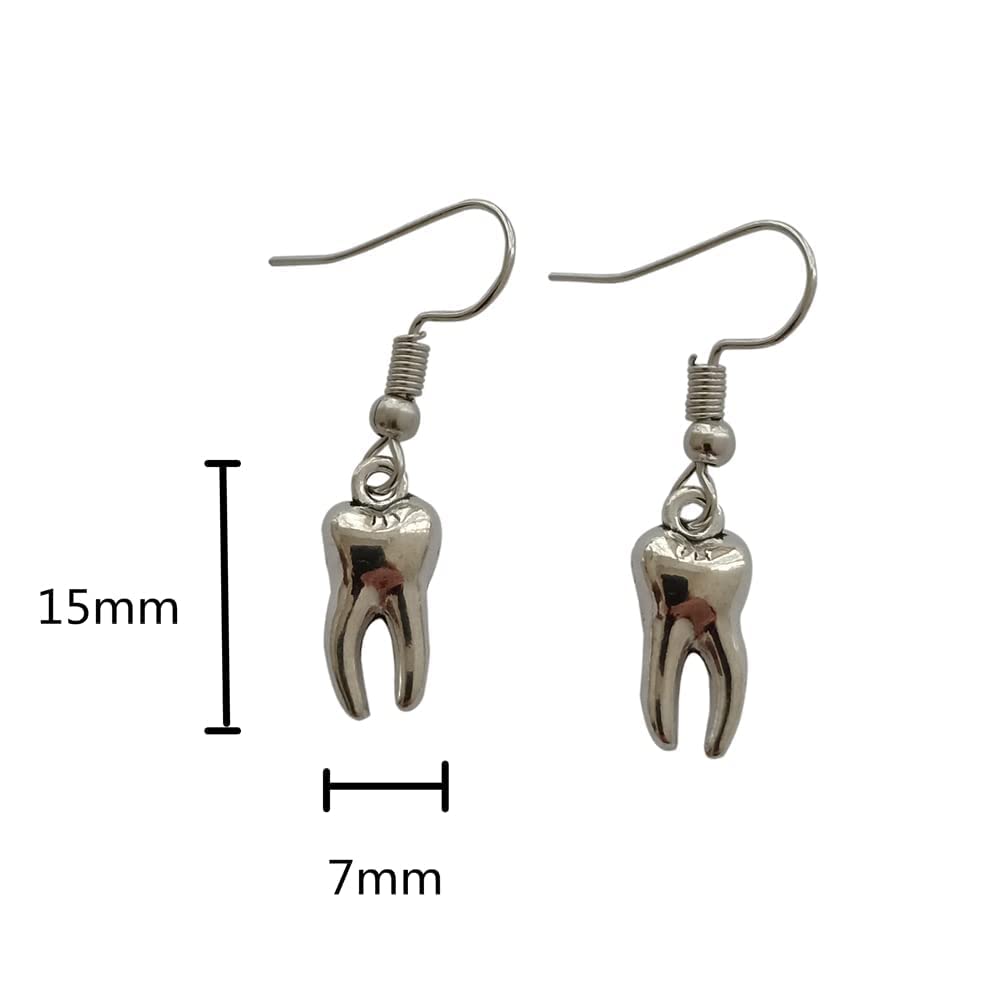 2 Pairs of Tooth Earrings, Dental Hygienist, Human Teeth Jewelry, Dental Assistant AETYWYEIN