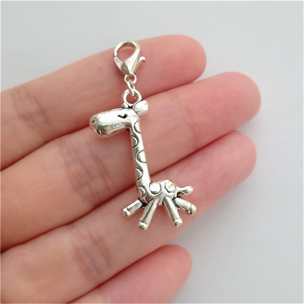 3 Pcs 3D Giraffe Charms with Lobster Clasp for DIY AETYWYEIN