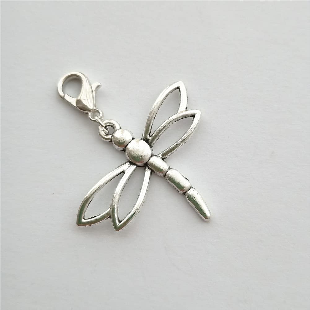 2pcs Dragonfly Clip on Charm, Dragonfly Zipper Pull, Insect Jewelry AETYWYEIN