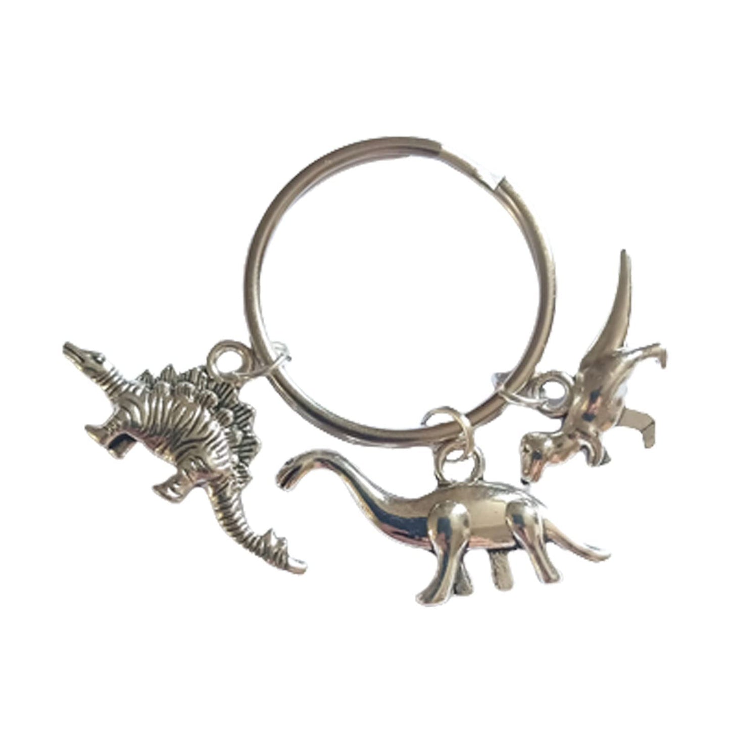 Steampunk Stegosaurus Keychain, Cool Dinosaur Jewelry AETYWYEIN