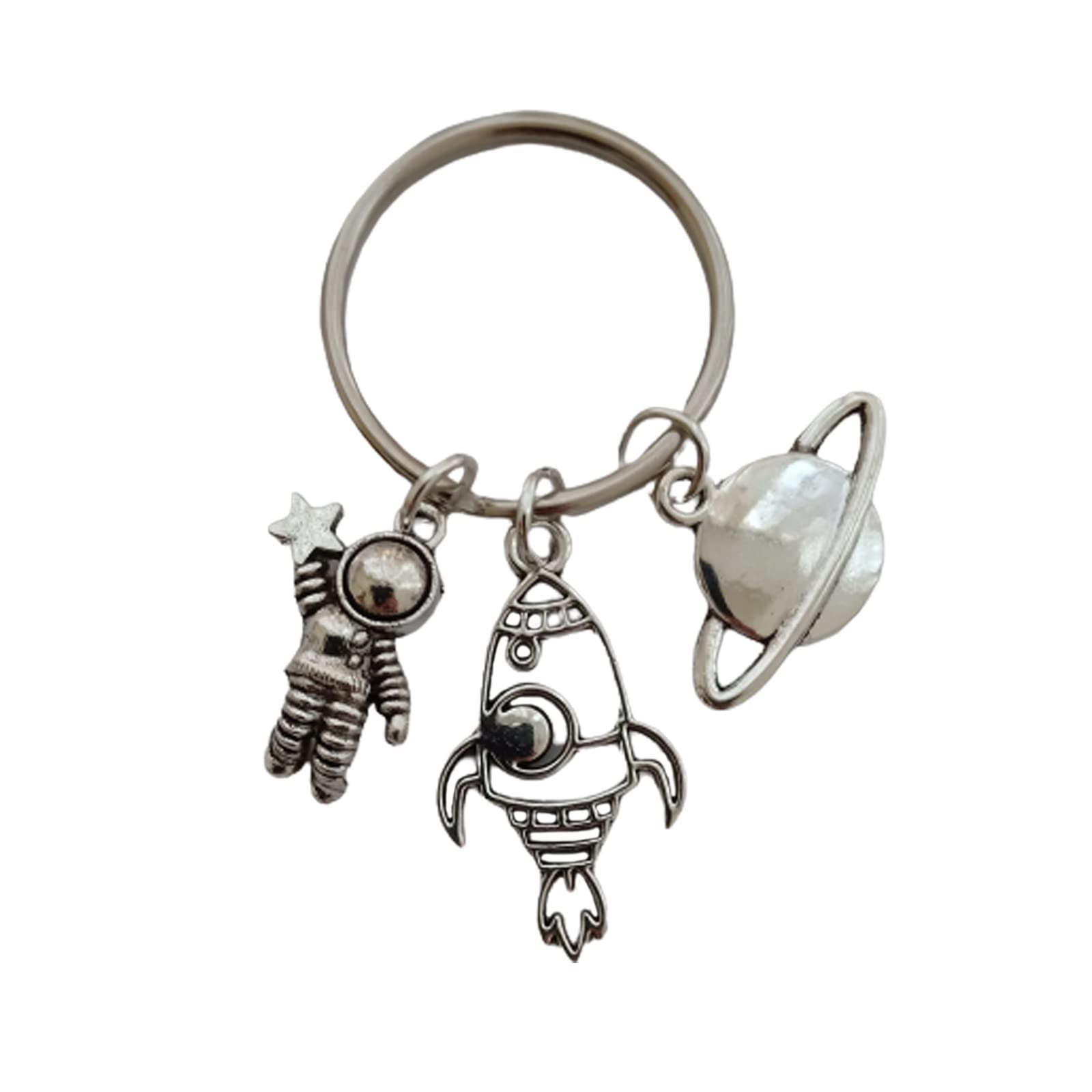 Planet Astronaut Rocket Keychain, Astronomical Lover Gift AETYWYEIN