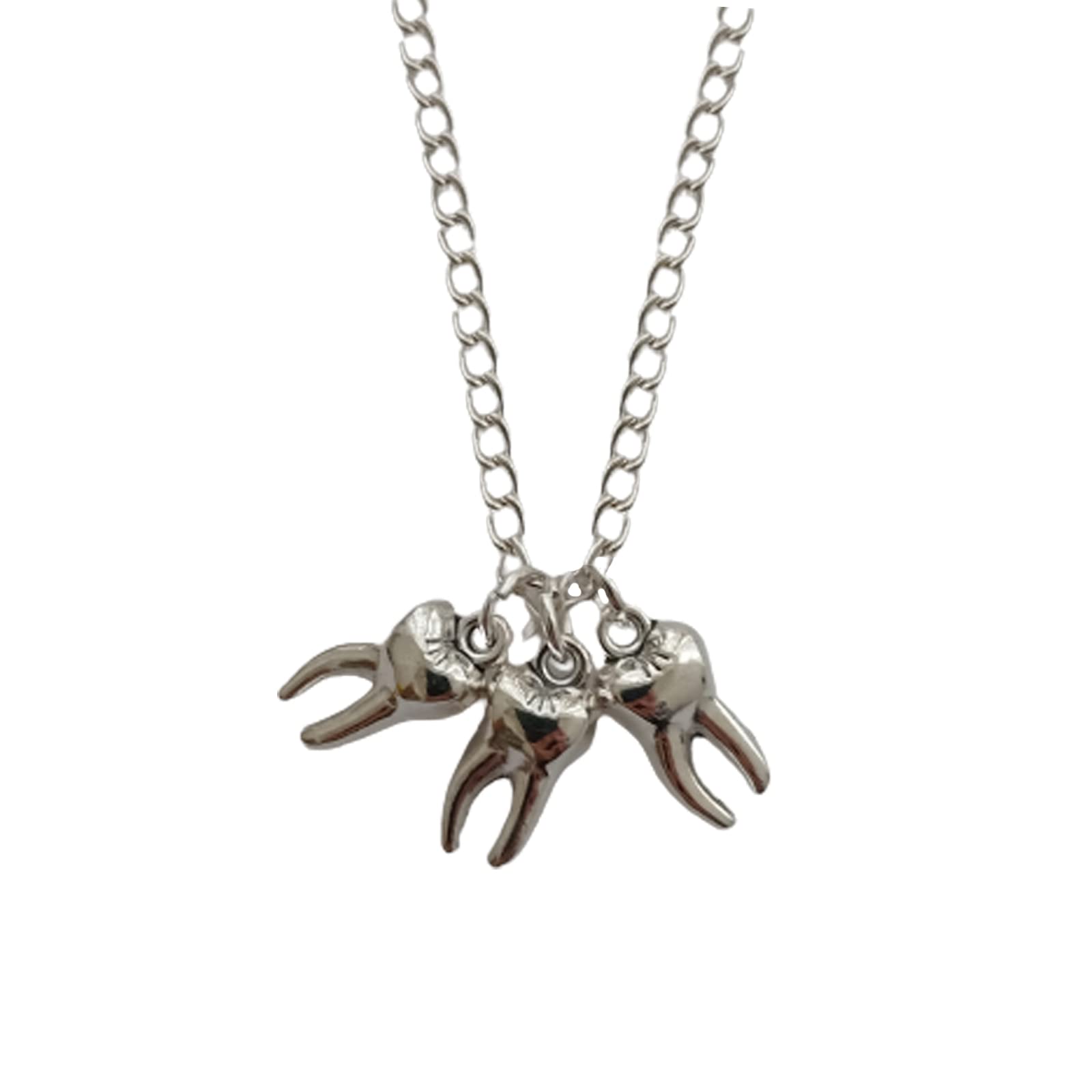 Human Molar Tooth Charm Necklace, Dentist Appreciation AETYWYEIN