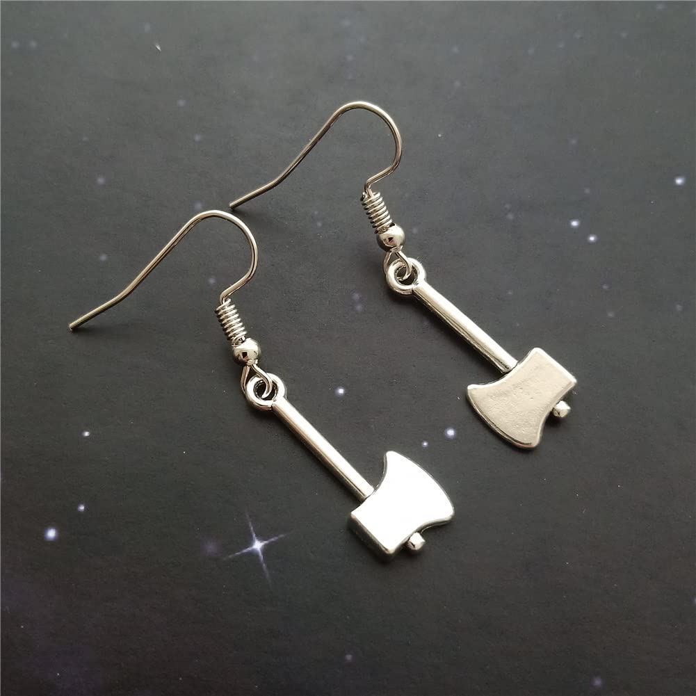 Axe Earrings, Zombie Weapon Charm, Battle Axe Jewelry AETYWYEIN