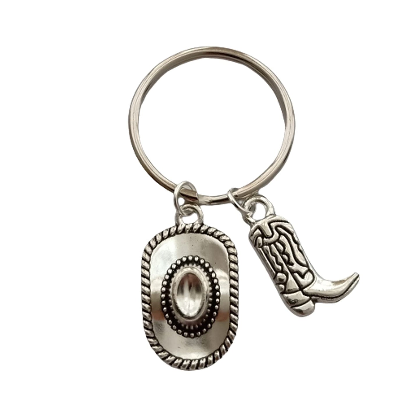 Western Country Keychain Cowboy Hat Key Ring Accessories Boot Keychain AETYWYEIN