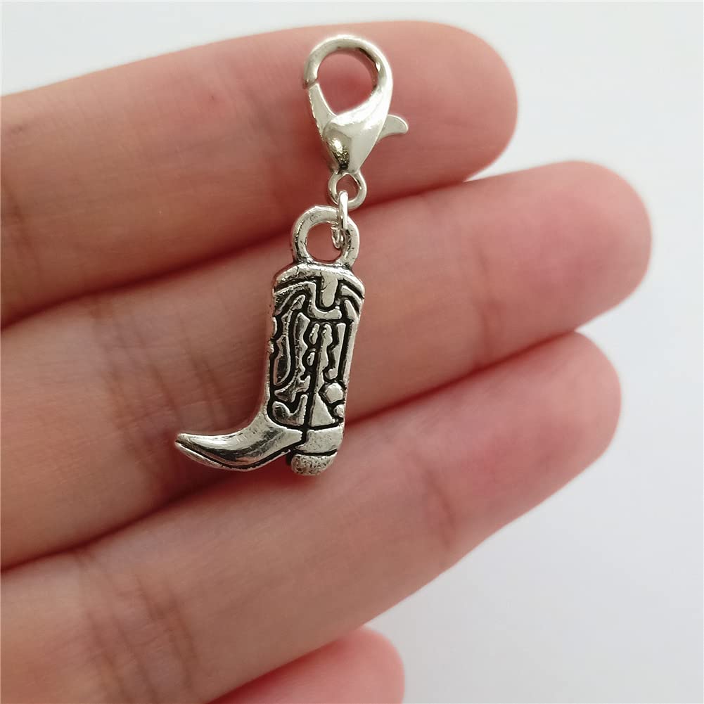 3pc Cowboy Boot Zipper Pull, Cowboy Hat Clipon Charm AETYWYEIN