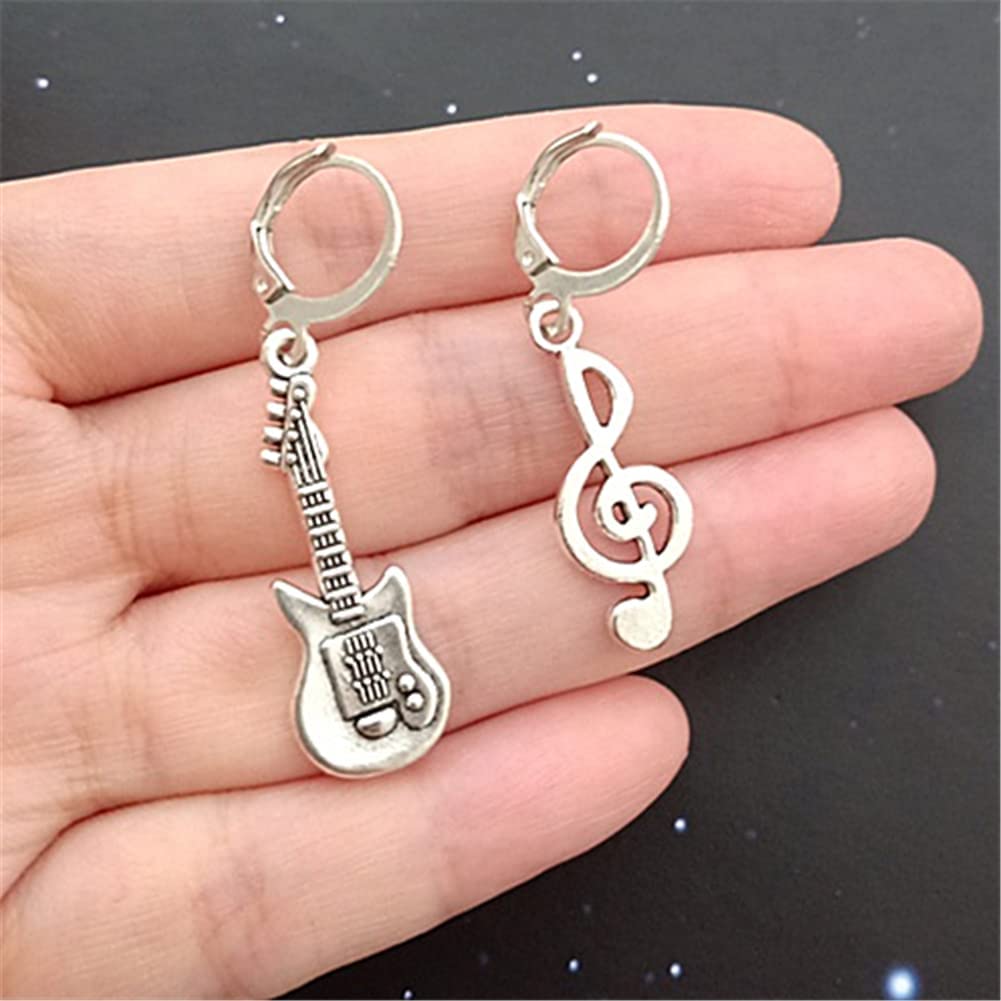 Guitar Music Note Earrings, Music Lover Musical Instrument Earrings AETYWYEIN