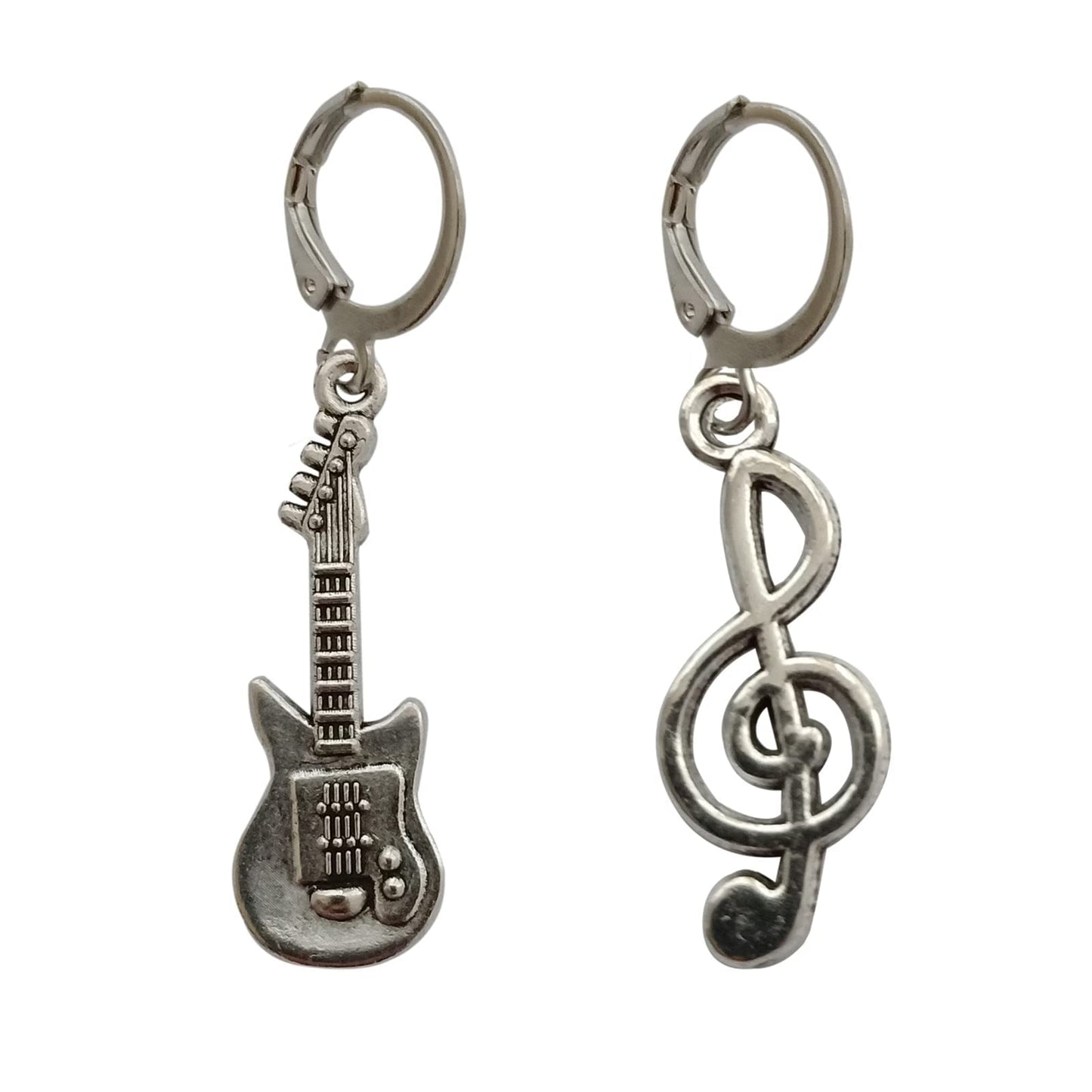 Guitar Music Note Earrings, Music Lover Musical Instrument Earrings AETYWYEIN