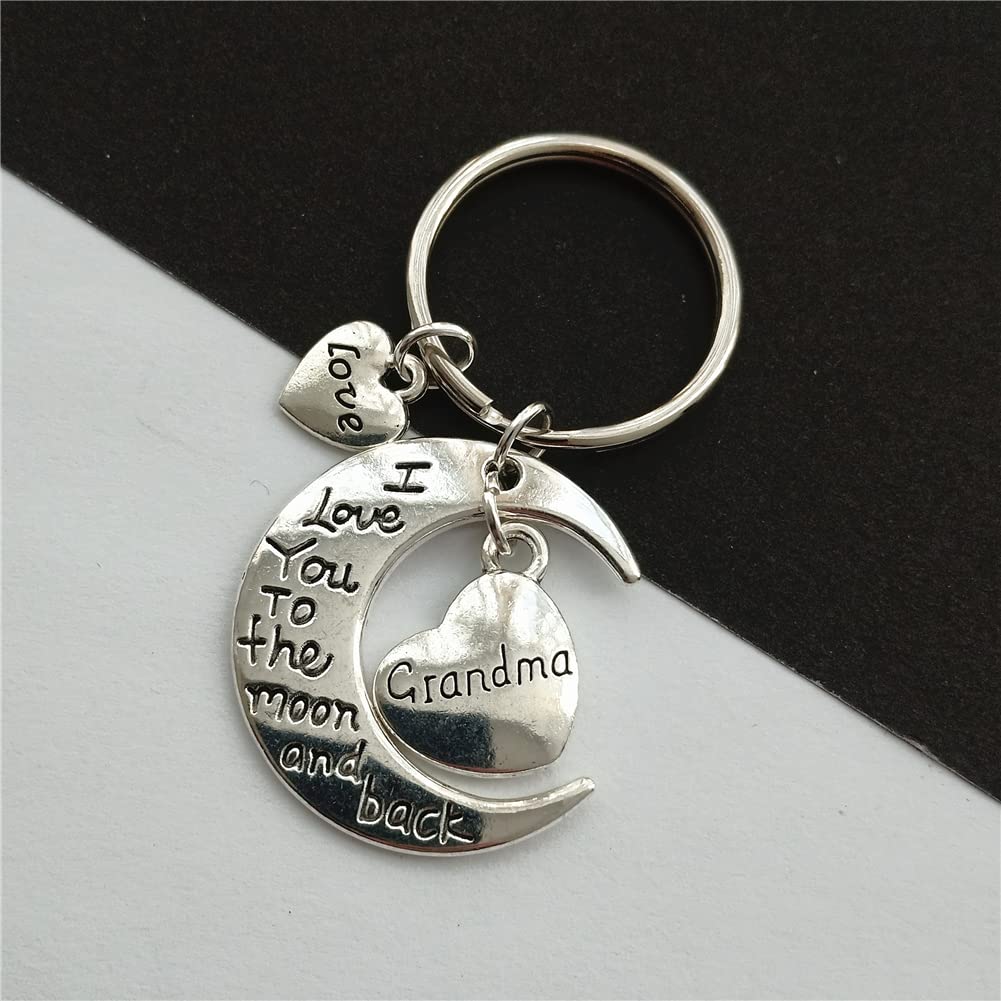 I Love You to the Moon and Back Grandma Keychain AETYWYEIN