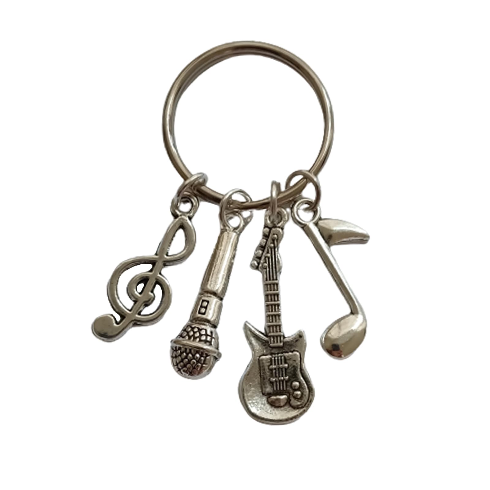 Microphone Guitar Keyring, Inspirational Jewelry for Music Lover AETYWYEIN