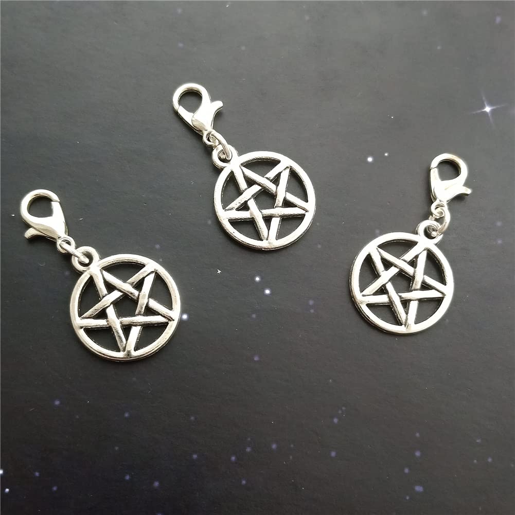 3pcs Creative Pentagram Jewelry, Star Clip on Charm AETYWYEIN