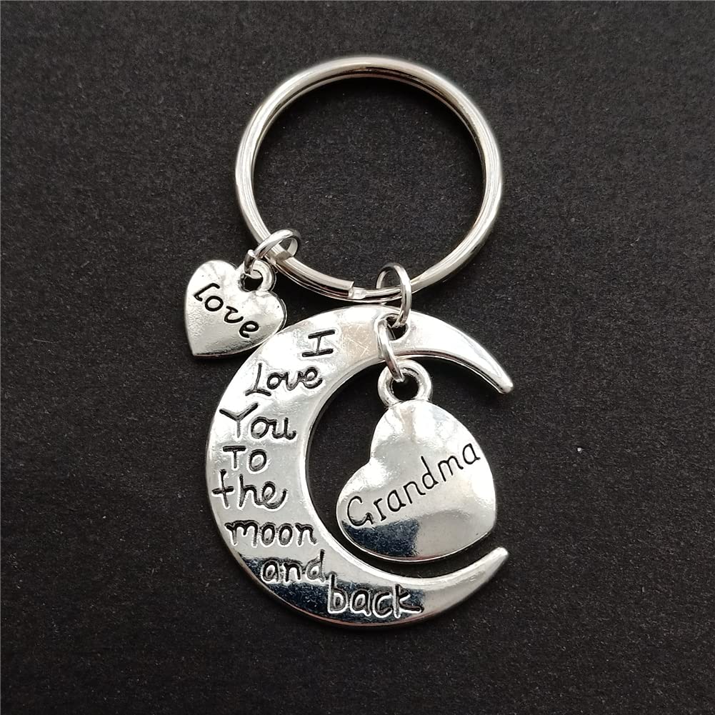 I Love You to the Moon and Back Grandma Keychain AETYWYEIN