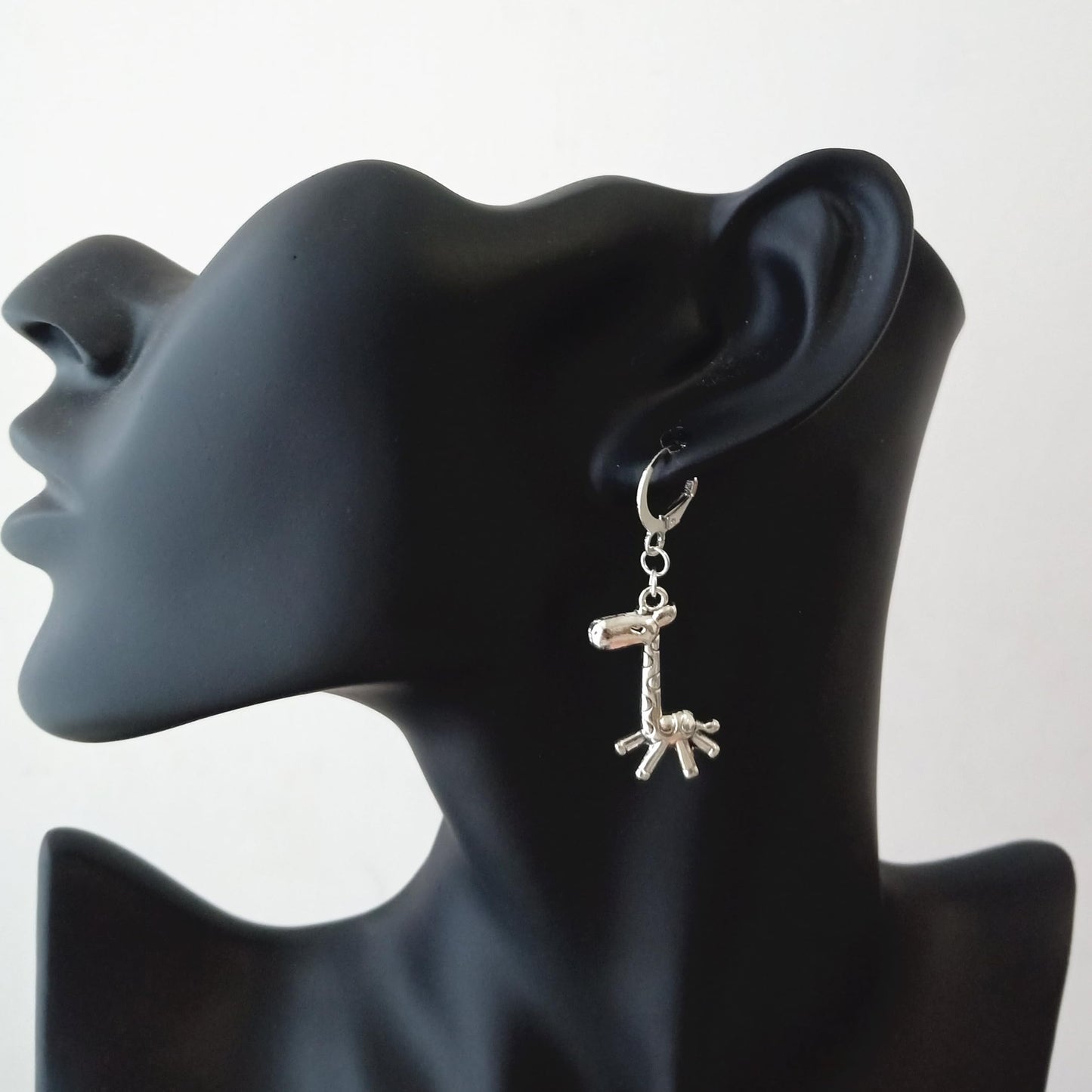 Cute Creative Giraffe Lever Back Earrings  Small Hoop AETYWYEIN